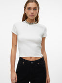 T-shirt top a costine Vero Moda