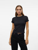 T-shirt top a costine Vero Moda