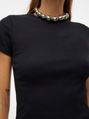 T-shirt top a costine Vero Moda
