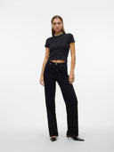 T-shirt top a costine Vero Moda