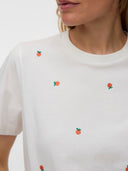 T-shirt con ricamo Sola Vero Moda