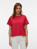 T-shirt con ricamo Sola Vero Moda