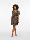 Vestito leopardato viscosa Easy Vero Moda