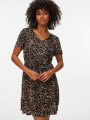 Vestito leopardato viscosa Easy Vero Moda