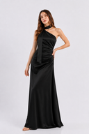 Vestito in raso monospalla 8017 Collin's