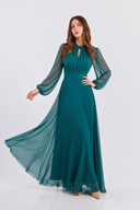 Vestito in tulle manica lunga 35909