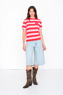 T-shirt a righe con fiore 3d 12481 24Colours