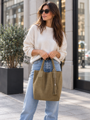 Borsa maxi scomoscia in vera pelle arianna Collin's