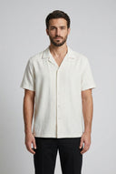 Camicia bowling misto lino c56 Over D