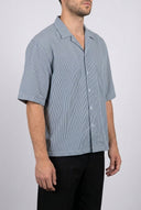 Camicia boxy fit a righe verde c62 Over D