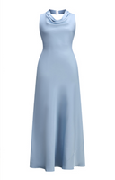 Vestito in raso scollo america e schiena nuda 8021 Collin's