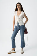 Jeans a zampa cropped MEGAN_59 TIFFOSI