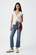 Jeans a zampa cropped MEGAN_59 TIFFOSI