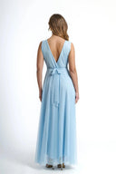Vestito in tulle spalla larga 3584