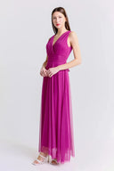 Vestito in tulle spalla larga 3584