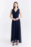 Vestito in tulle spalla larga 3584