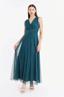 Vestito in tulle spalla larga 3584