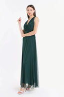 Vestito in tulle spalla larga 3584