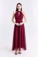 Vestito in tulle scollo americano 3590