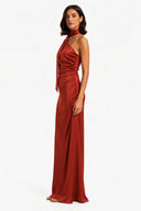 Vestito in raso monospalla 8017 Collin's