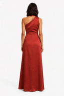 Vestito in raso monospalla 8017 Collin's