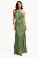 Vestito in raso monospalla 8017 Collin's