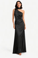 Vestito in raso monospalla 8017 Collin's