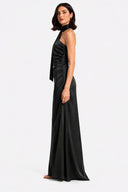 Vestito in raso monospalla 8017 Collin's