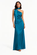 Vestito in raso monospalla 8017 Collin's