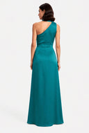 Vestito in raso monospalla 8017 Collin's