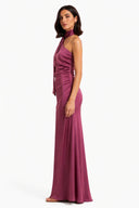 Vestito in raso monospalla 8017 Collin's