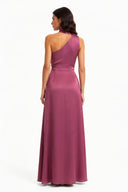 Vestito in raso monospalla 8017 Collin's