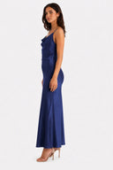 Vestito in raso con balza 8018A Collin's
