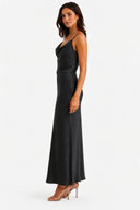 Vestito in raso con balza 8018A Collin's