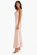 Vestito in raso con balza 8018A Collin's