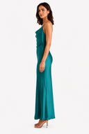Vestito in raso con balza 8018A Collin's