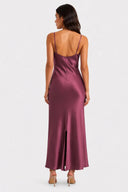 Vestito in raso con balza 8018A Collin's