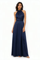 Vestito in raso scollo america 8032 Collin's