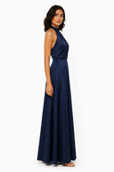Vestito in raso scollo america 8032 Collin's