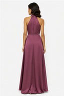 Vestito in raso scollo america 8032 Collin's
