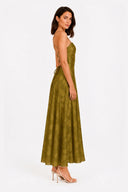 Vestito con tessuto jacquard floreale, spalline e fascia 80569 Collin's