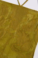 Vestito con tessuto jacquard floreale, spalline e fascia 80569 Collin's