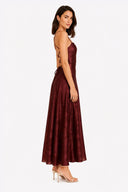 Vestito con tessuto jacquard floreale, spalline e fascia 80569 Collin's