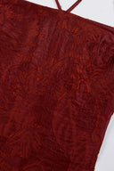 Vestito con tessuto jacquard floreale, spalline e fascia 80569 Collin's
