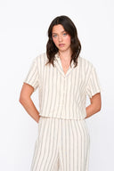 Camicia a righe misto lino 30504 24 Colours