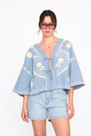 Kimono cardigan con ricami 30515 24 Colours